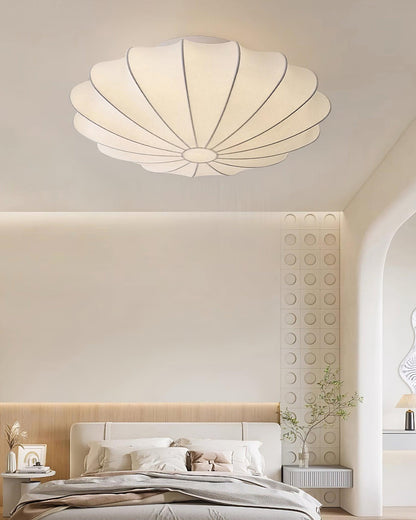 Nelson Bubble Ceiling Lamp | White Metal & Silk | Multiple Size Options