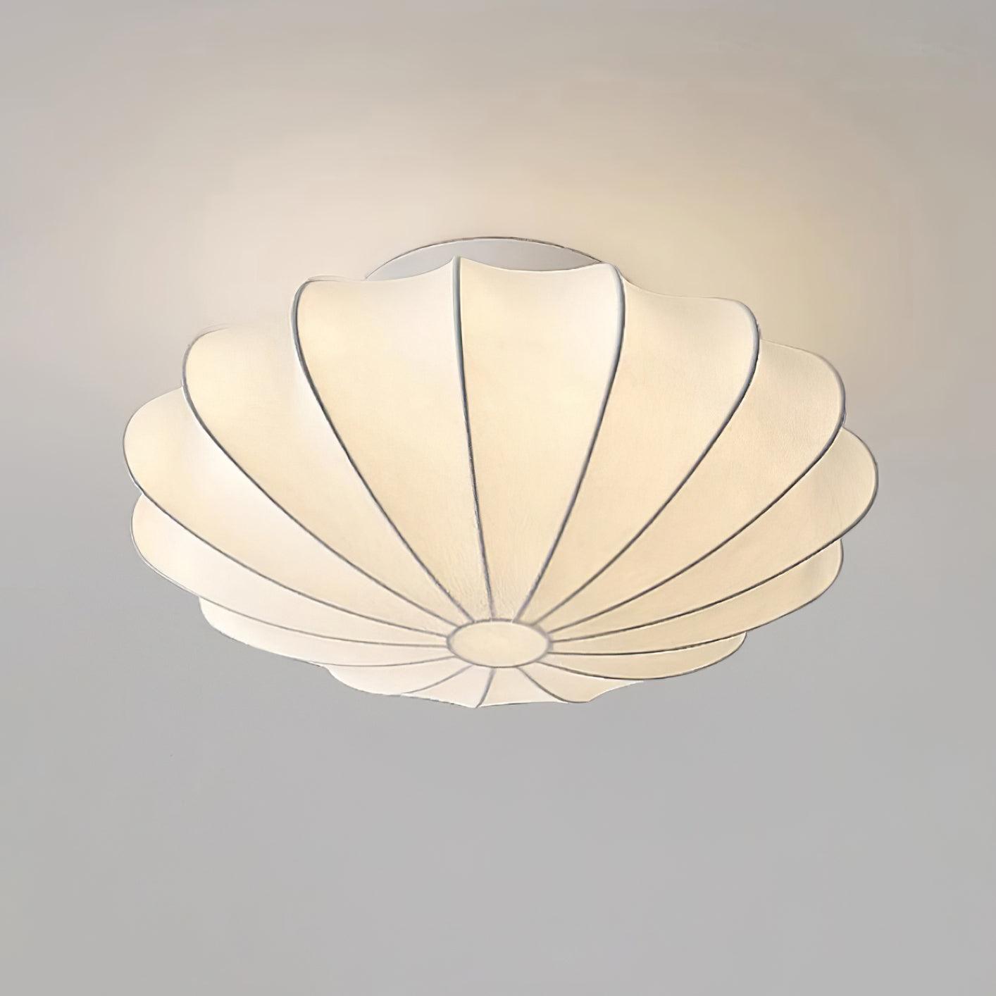 Nelson Bubble Ceiling Lamp | White Metal & Silk | Multiple Size Options