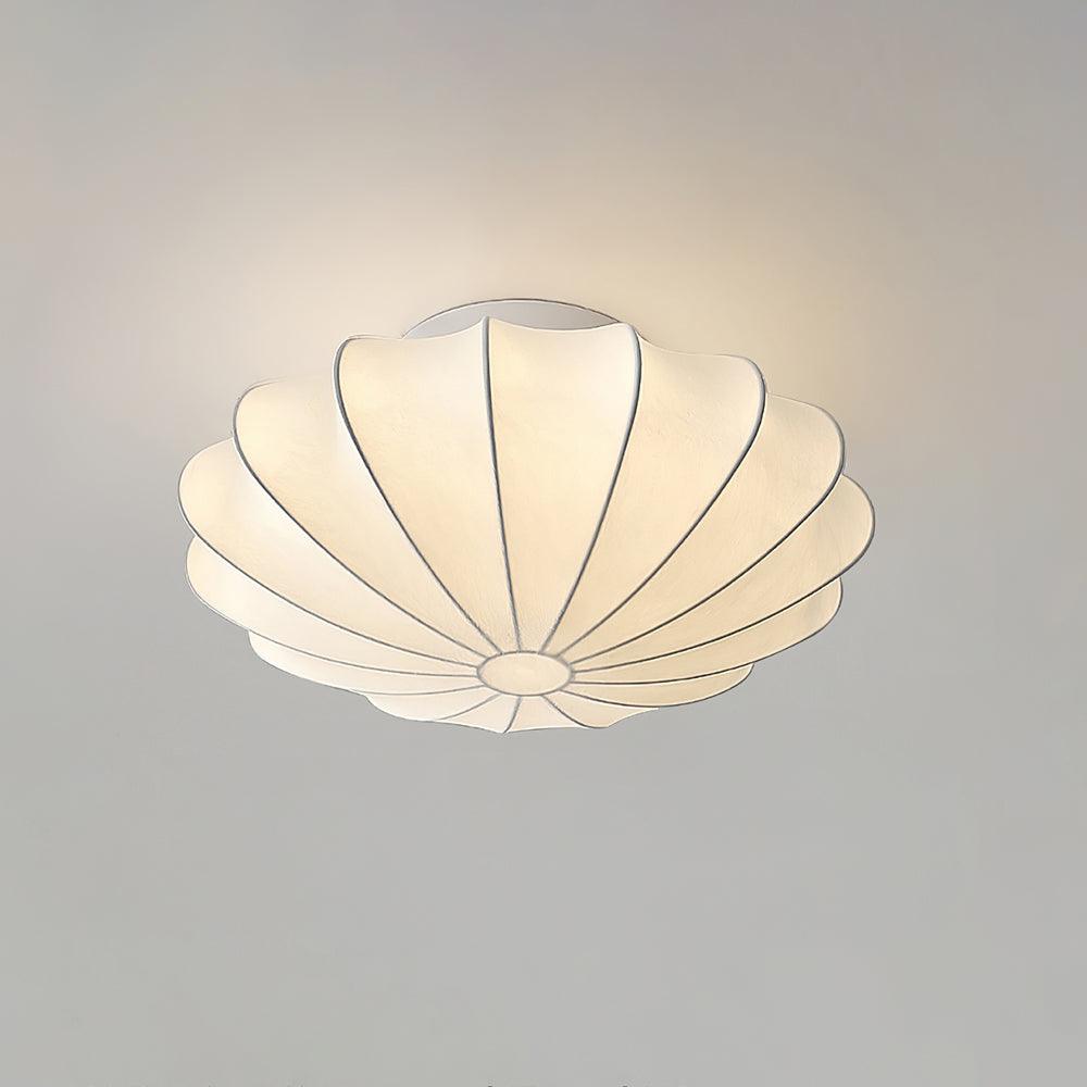Nelson Bubble Ceiling Lamp | White Metal & Silk | Multiple Size Options