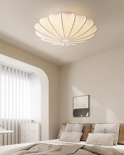 Nelson Bubble Ceiling Lamp | White Metal & Silk | Multiple Size Options