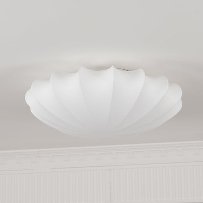 Nelson Bubble Ceiling Lamp | White Metal & Silk | Multiple Size Options