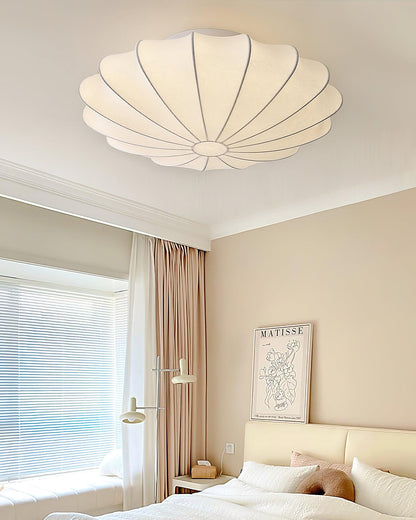 Nelson Bubble Ceiling Lamp | White Metal & Silk | Multiple Size Options