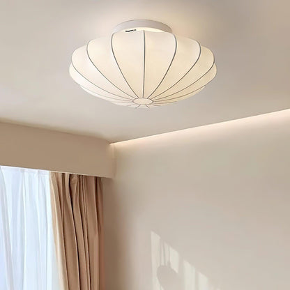 Nelson Bubble Ceiling Lamp | White Metal & Silk | Multiple Size Options