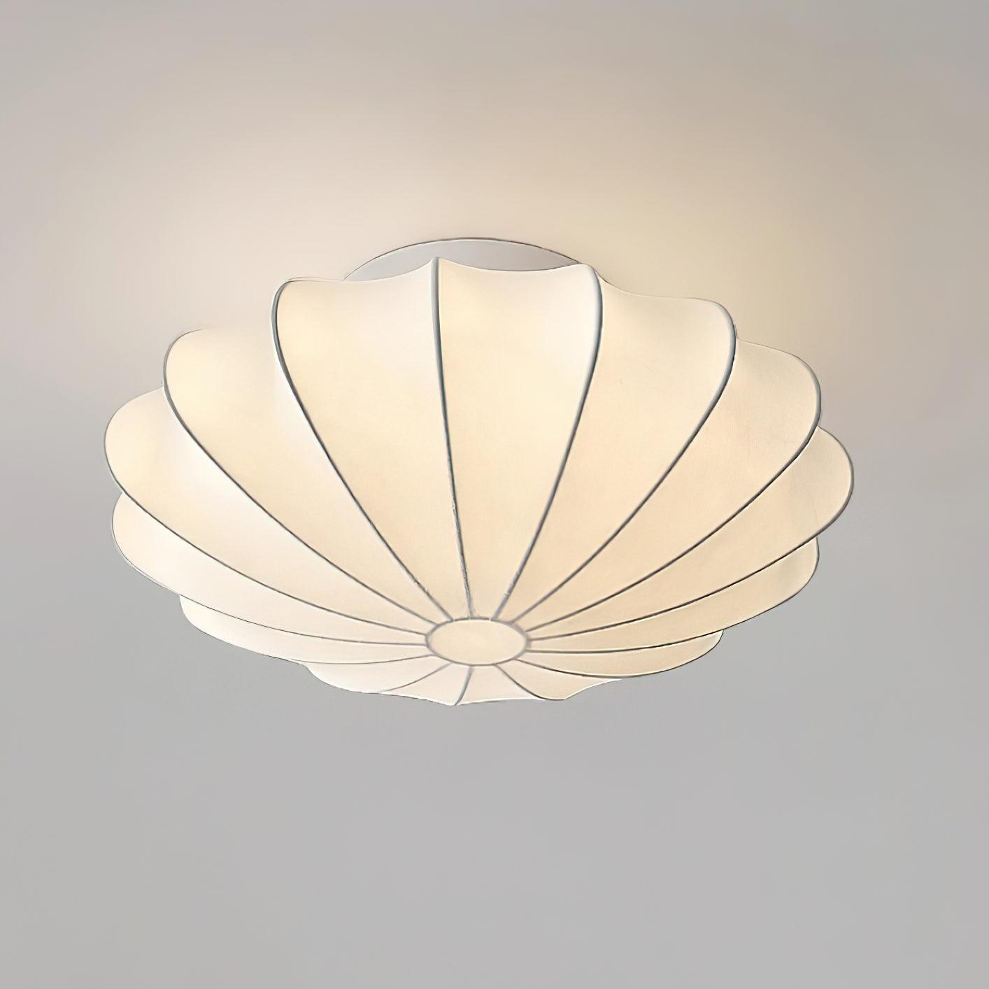 Nelson Bubble Ceiling Lamp | White Metal & Silk | Multiple Size Options