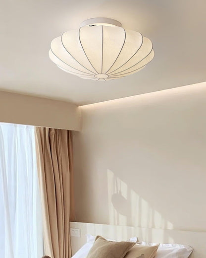 Nelson Bubble Ceiling Lamp | White Metal & Silk | Multiple Size Options