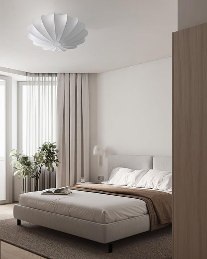 Nelson Bubble Ceiling Lamp | White Metal & Silk | Multiple Size Options