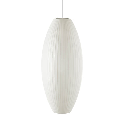 Nelson Bubble Pendant Lamp | Mulberry Silk & Steel | White