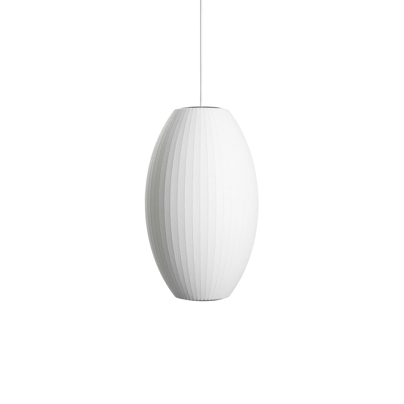 Nelson Bubble Pendant Lamp | Mulberry Silk & Steel | White