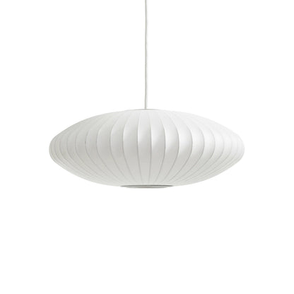 Nelson Bubble Pendant Lamp | Mulberry Silk & Steel | White