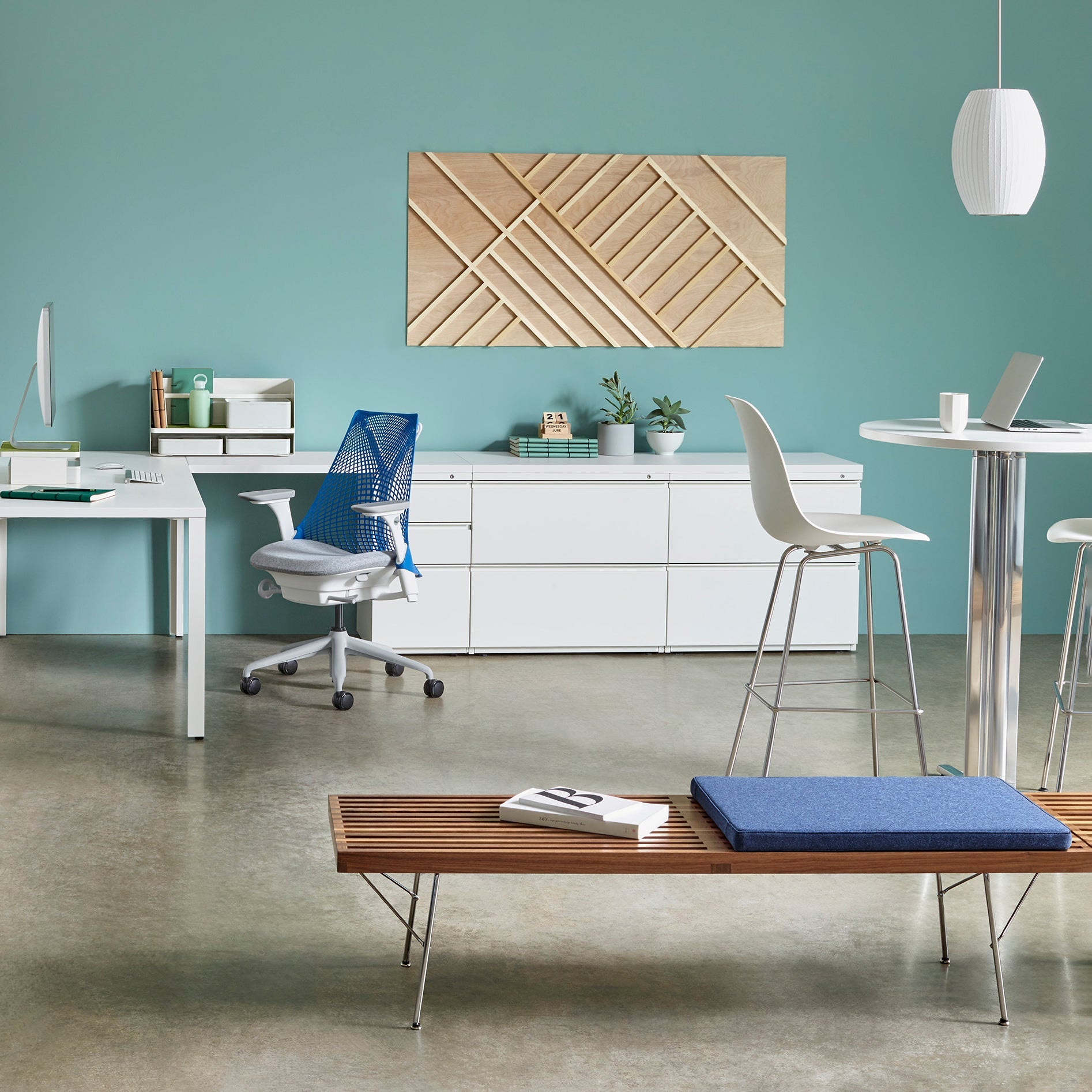 Nelson Bubble Pendant Lamp | Mulberry Silk & Steel | White