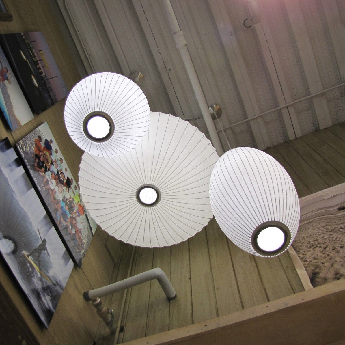 Nelson Bubble Pendant Lamp | Mulberry Silk & Steel | White