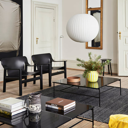 Nelson Bubble Pendant Lamp | Mulberry Silk & Steel | White
