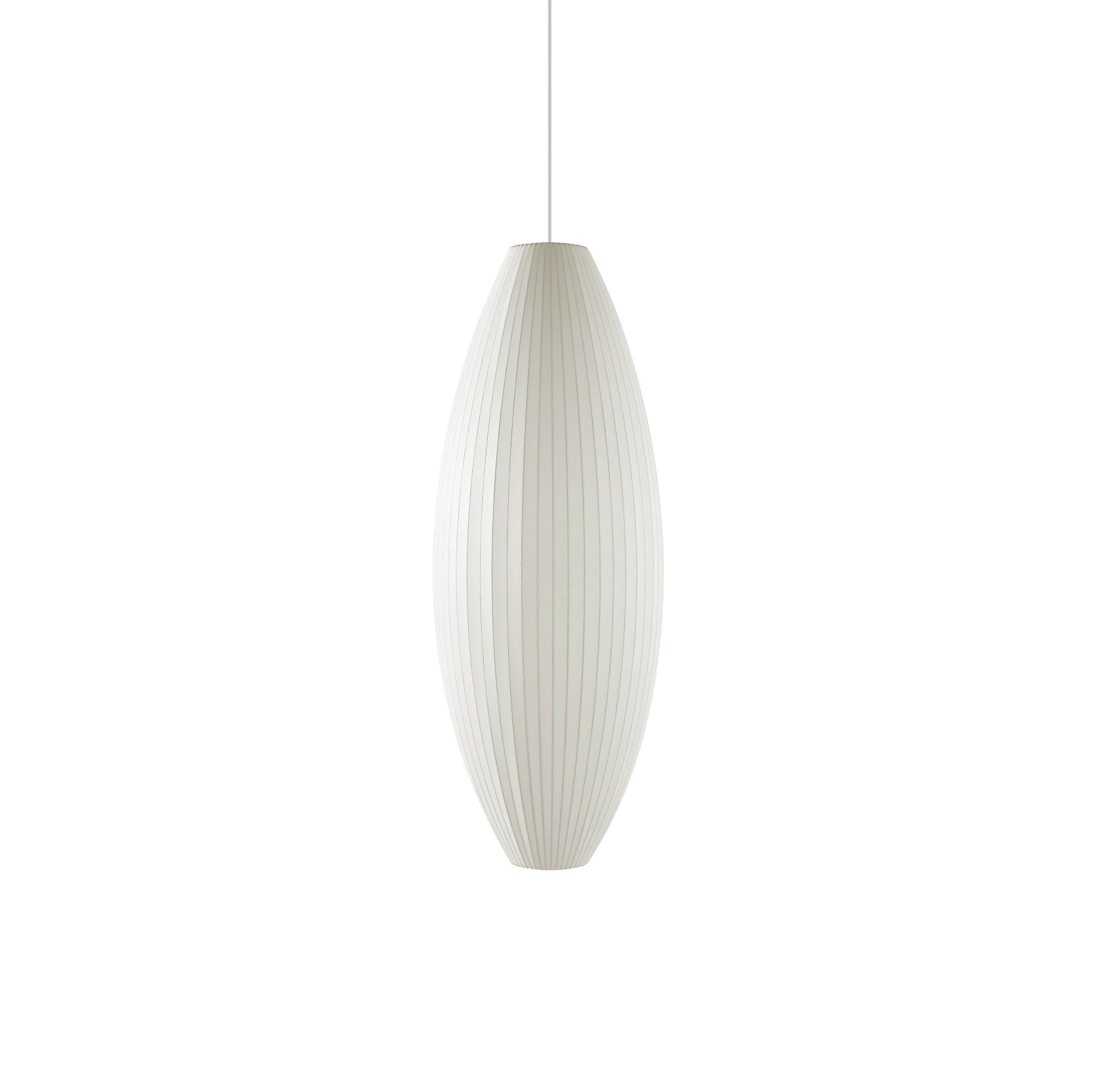 Nelson Bubble Pendant Lamp | Mulberry Silk & Steel | White