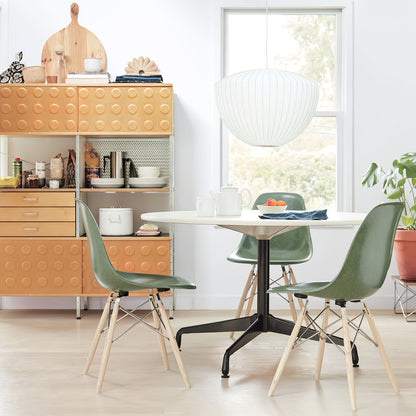 Nelson Bubble Pendant Lamp | Mulberry Silk & Steel | White