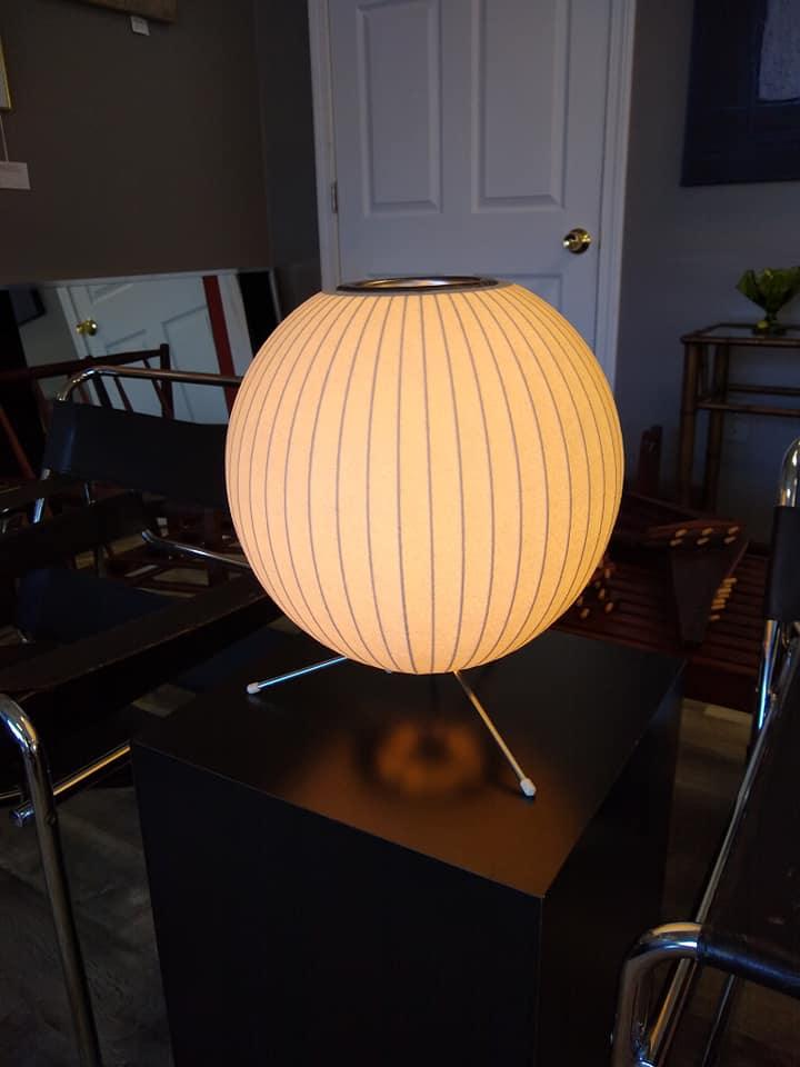 Nelson Tripod Table Lamp | Chrome & White | 4 Sizes Available