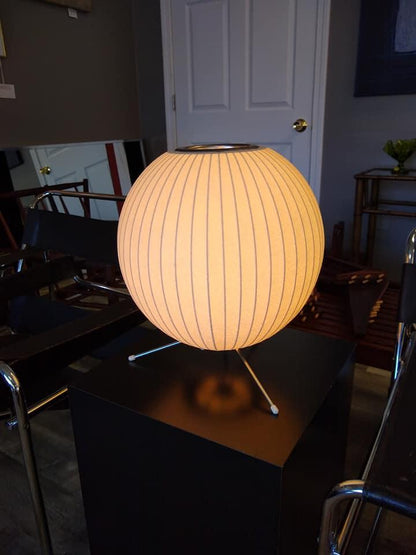 Nelson Tripod Table Lamp | Chrome & White | 4 Sizes Available