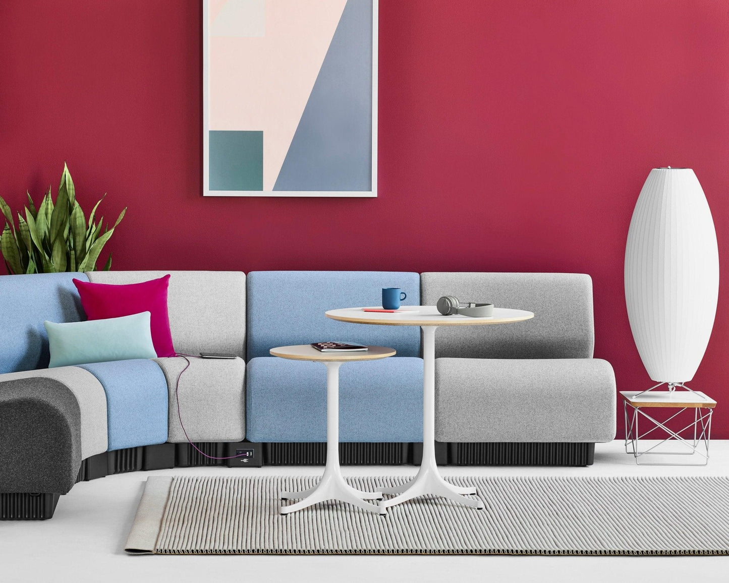 Nelson Tripod Table Lamp | Chrome & White | 4 Sizes Available