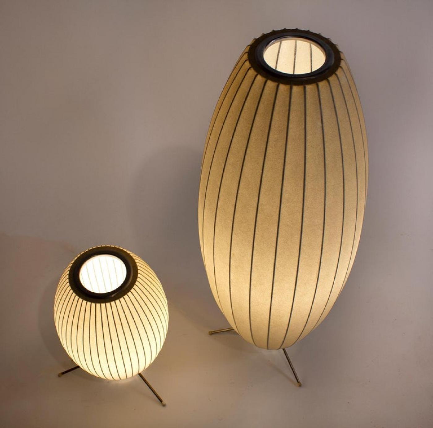 Nelson Tripod Table Lamp | Chrome & White | 4 Sizes Available