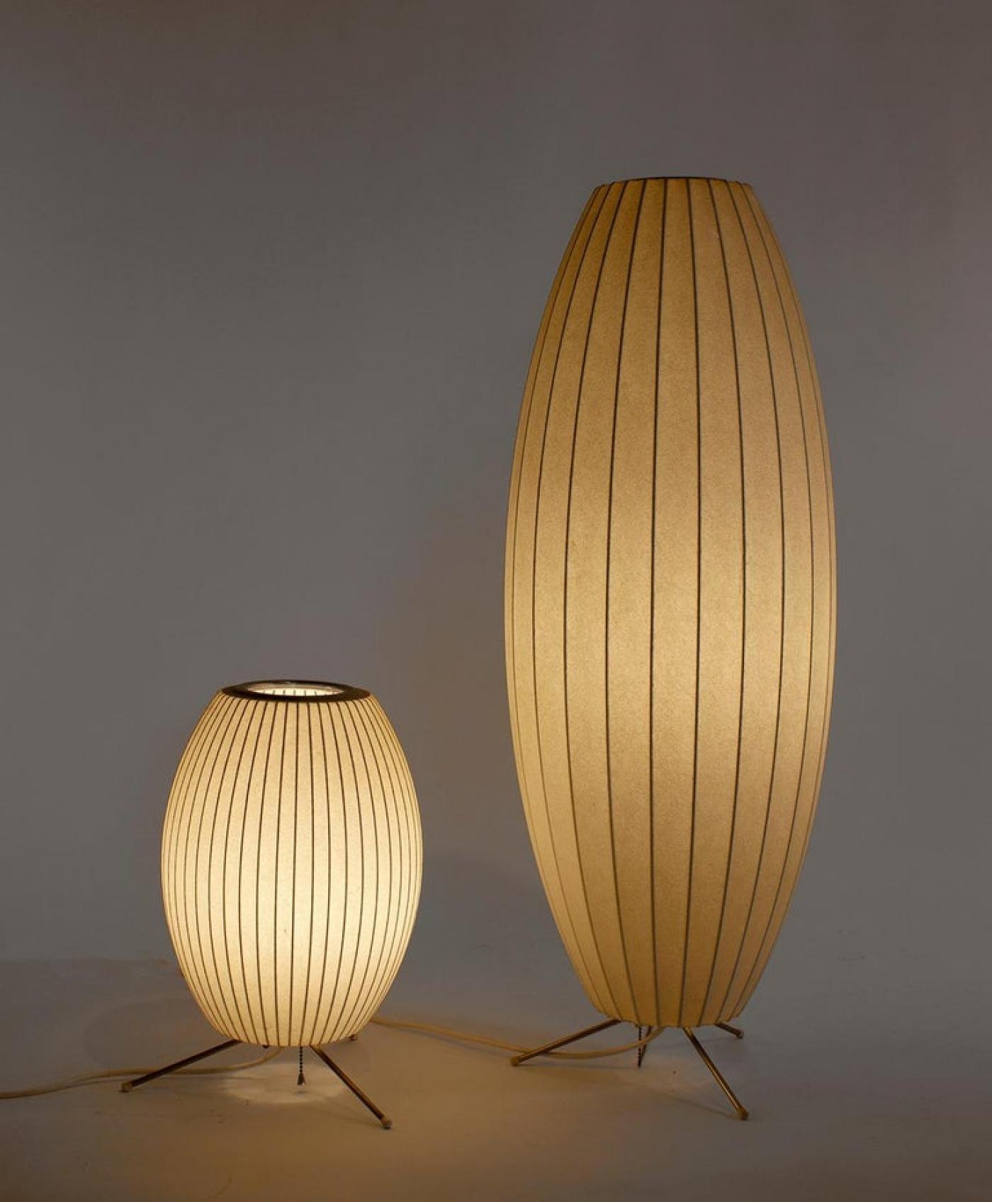 Nelson Tripod Table Lamp | Chrome & White | 4 Sizes Available