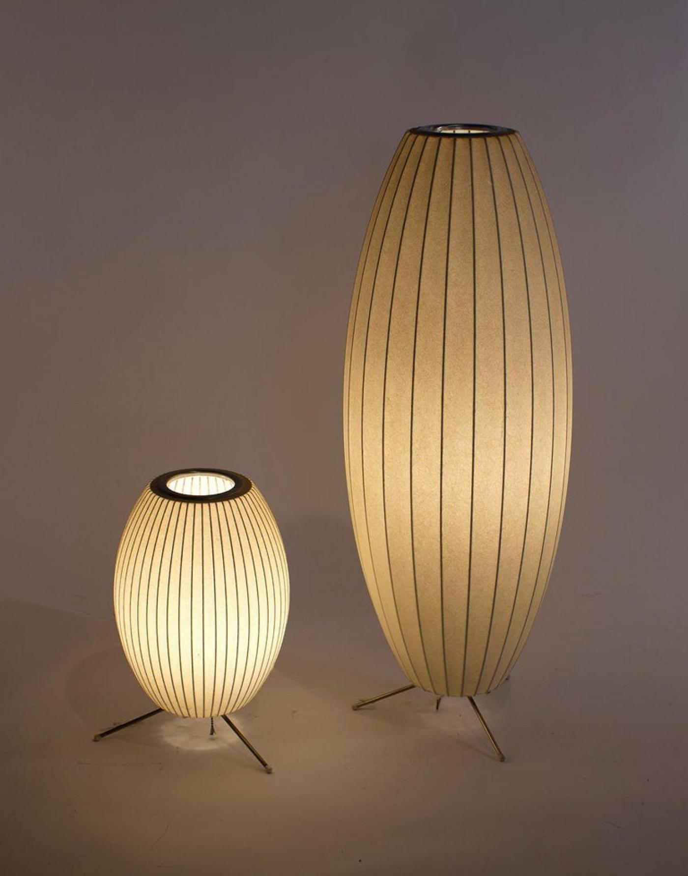 Nelson Tripod Table Lamp | Chrome & White | 4 Sizes Available