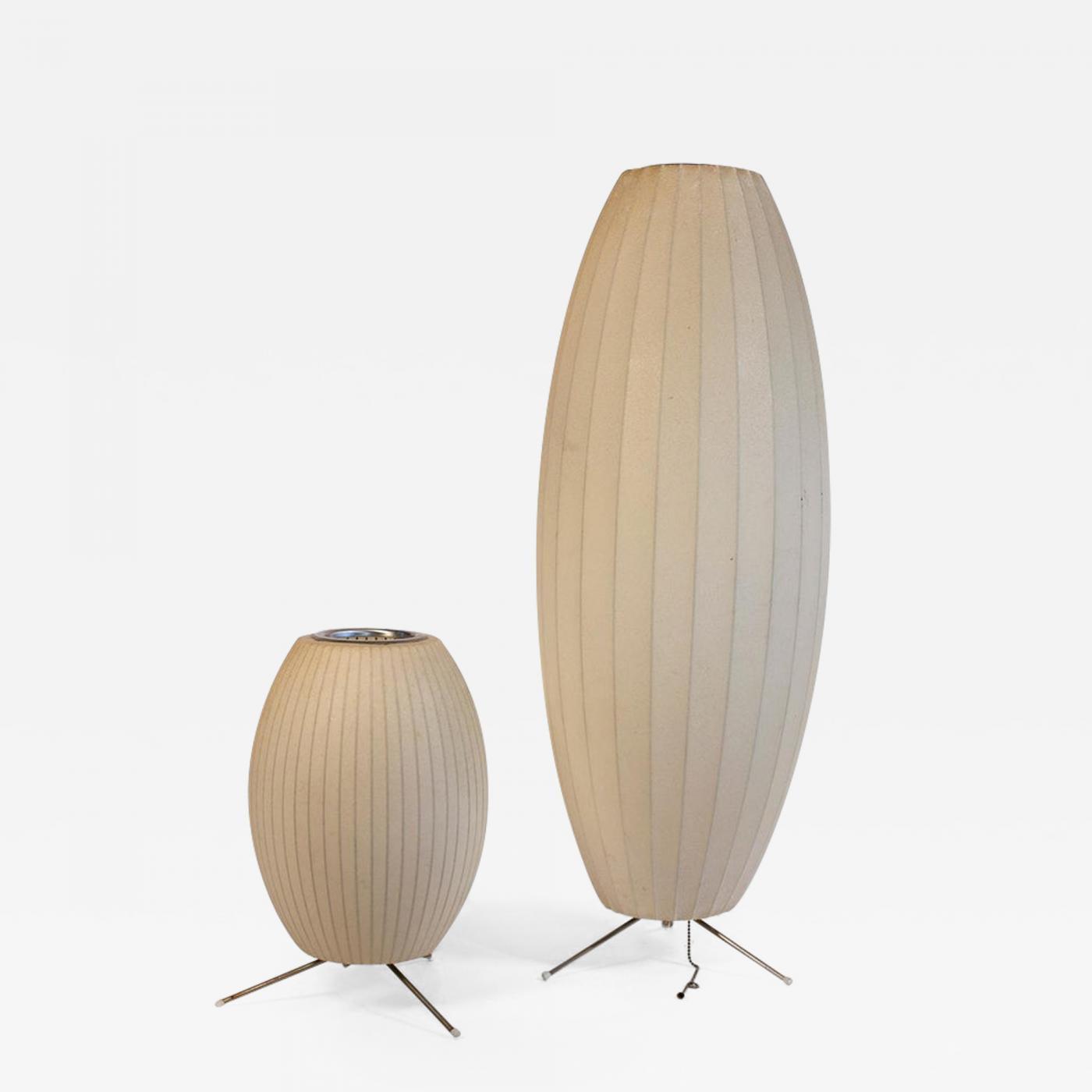 Nelson Tripod Table Lamp | Chrome & White | 4 Sizes Available