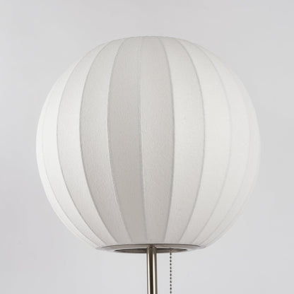 Nelson Table Lamp | Chrome Steel Base & White Shade | Vintage Design