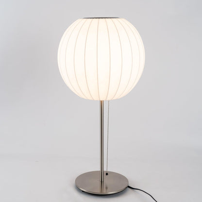 Nelson Table Lamp | Chrome Steel Base & White Shade | Vintage Design