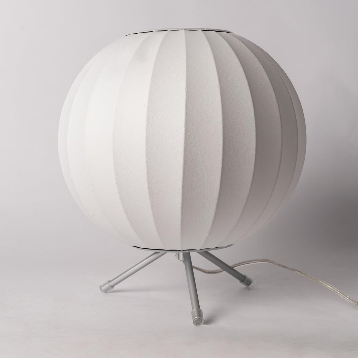 Nelson Tripod Table Lamp | Chrome & White | 4 Sizes Available