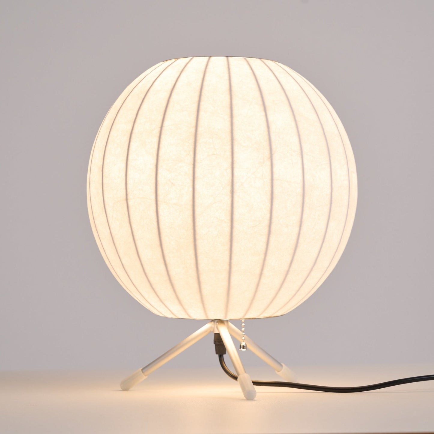 Nelson Tripod Table Lamp | Chrome & White | 4 Sizes Available