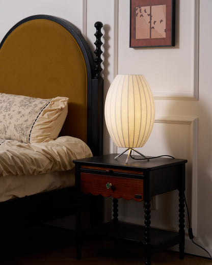 Nelson Tripod Table Lamp | Chrome & White | 4 Sizes Available
