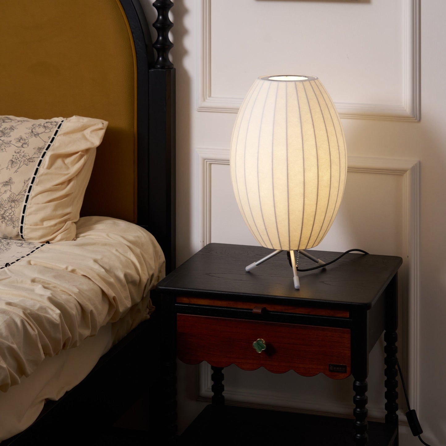 Nelson Tripod Table Lamp | Chrome & White | 4 Sizes Available