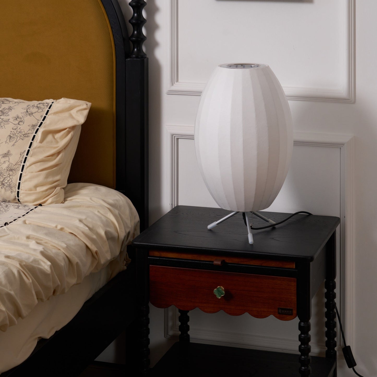 Nelson Tripod Table Lamp | Chrome & White | 4 Sizes Available