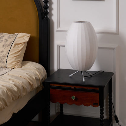 Nelson Tripod Table Lamp | Chrome & White | 4 Sizes Available