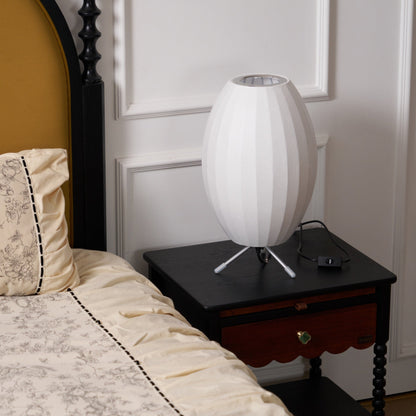 Nelson Tripod Table Lamp | Chrome & White | 4 Sizes Available