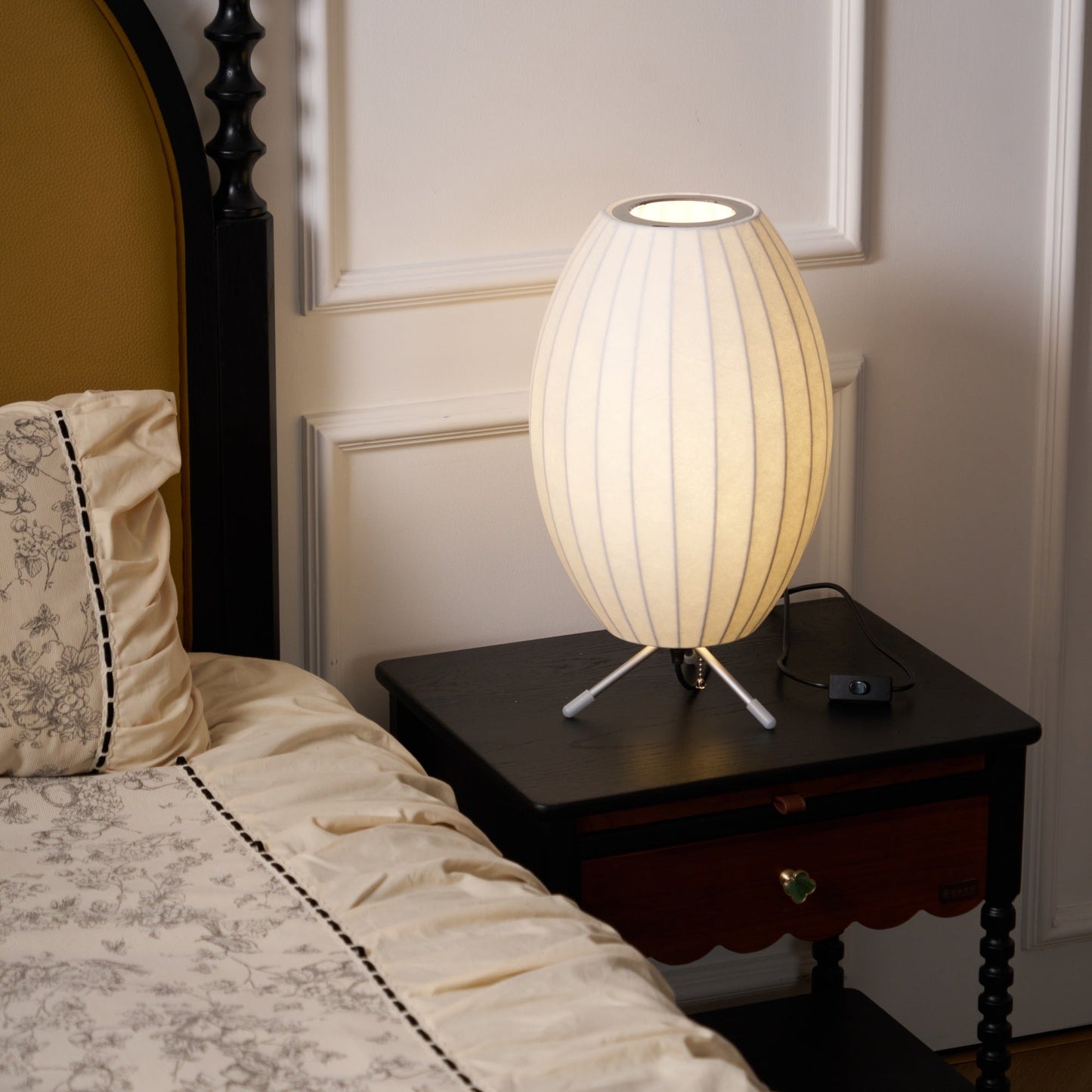 Nelson Tripod Table Lamp | Chrome & White | 4 Sizes Available