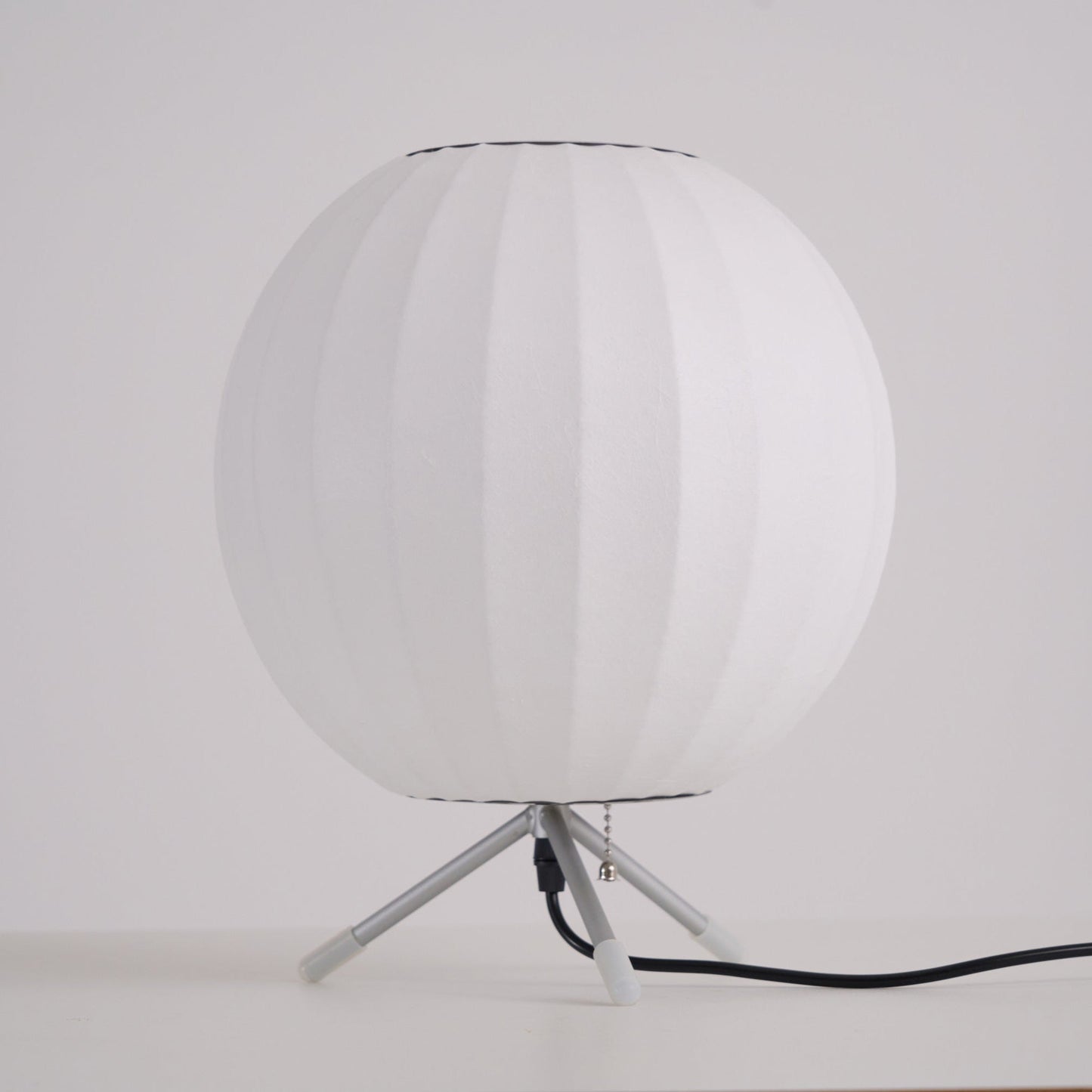 Nelson Tripod Table Lamp | Chrome & White | 4 Sizes Available