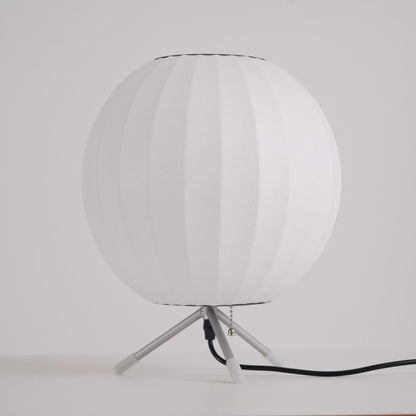 Nelson Tripod Table Lamp | Chrome & White | 4 Sizes Available