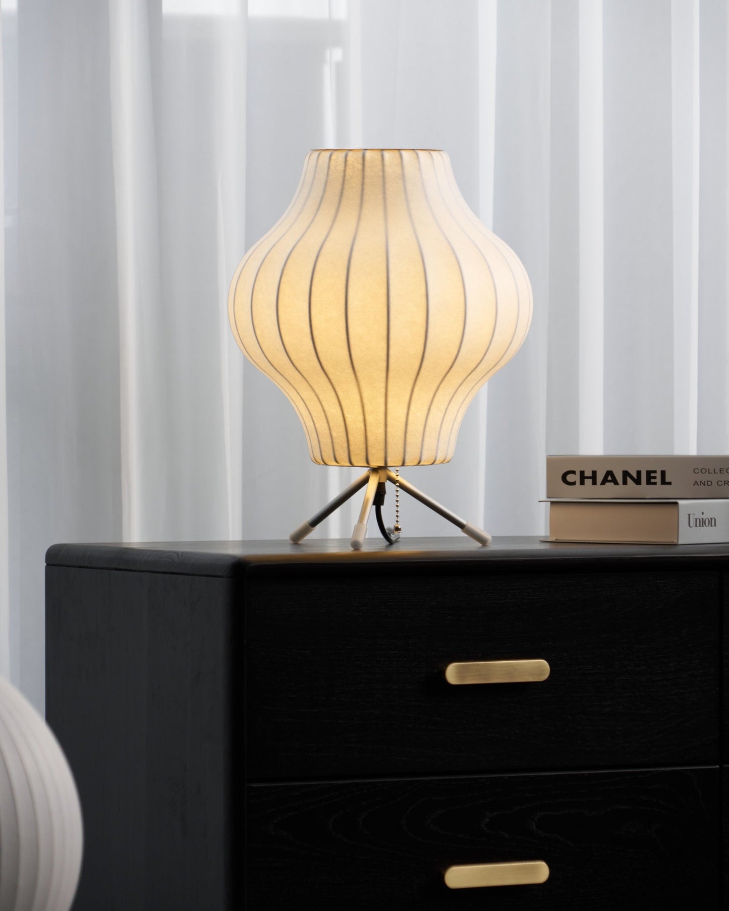 Nelson Tripod Table Lamp | Chrome & White | 4 Sizes Available