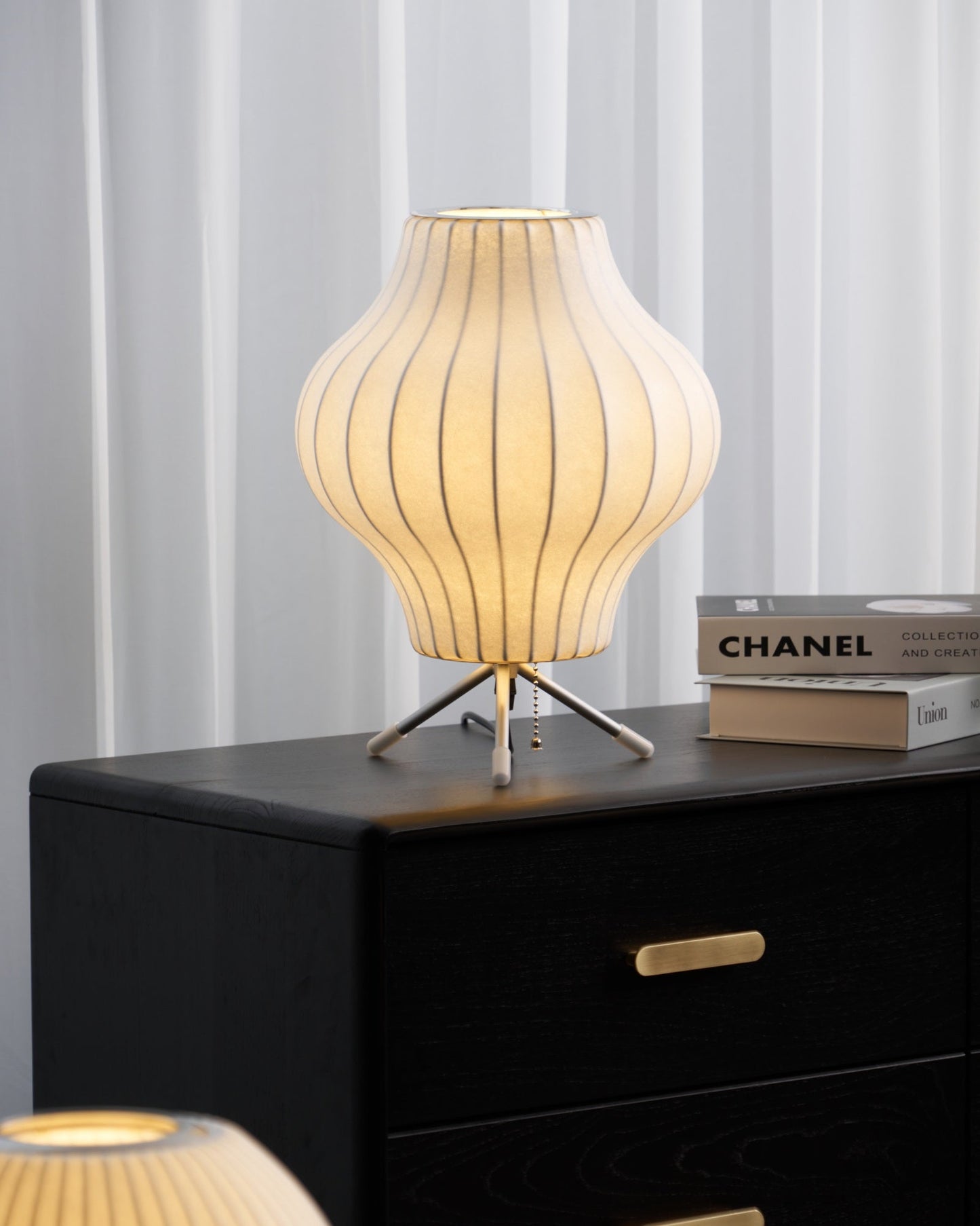 Nelson Tripod Table Lamp | Chrome & White | 4 Sizes Available