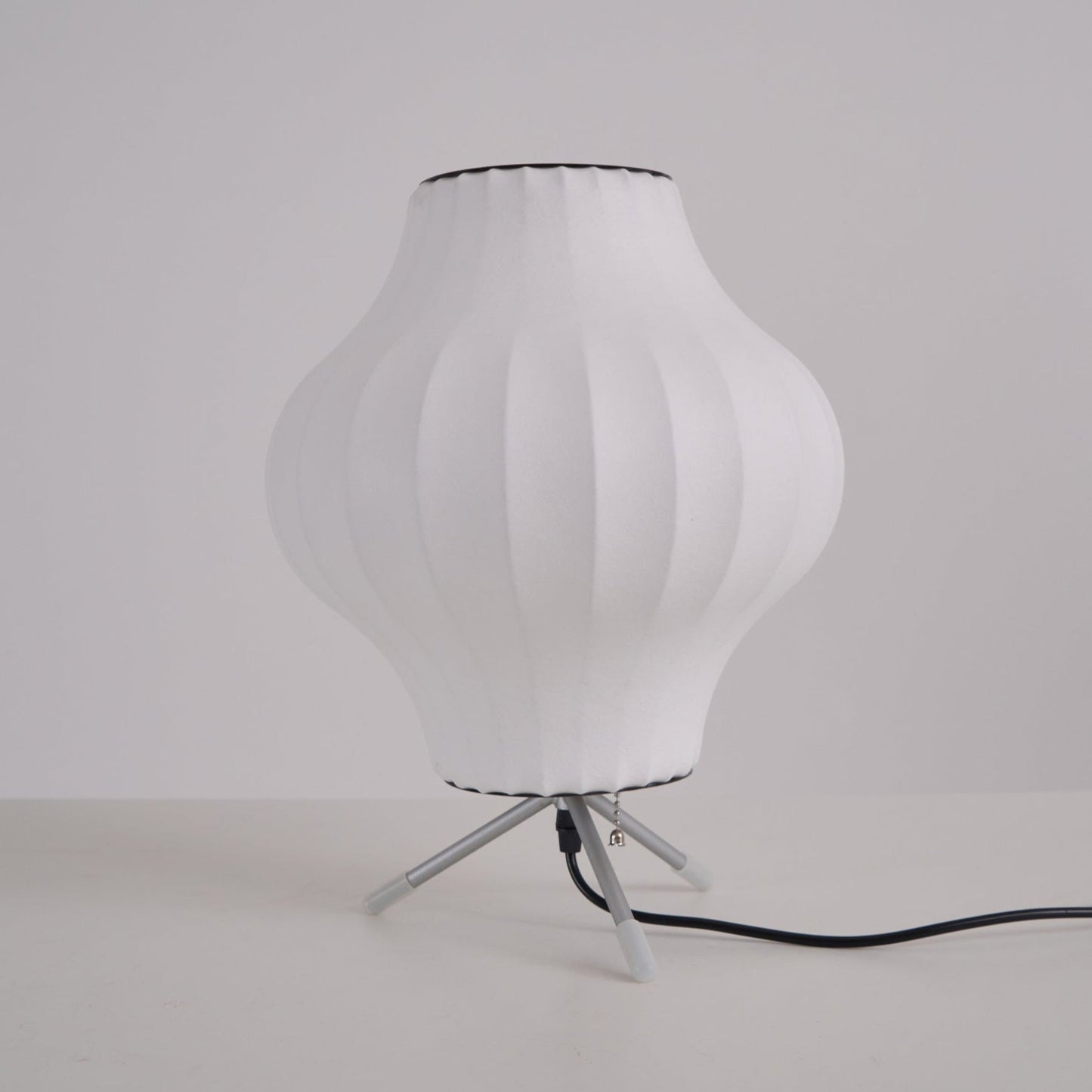Nelson Tripod Table Lamp | Chrome & White | 4 Sizes Available