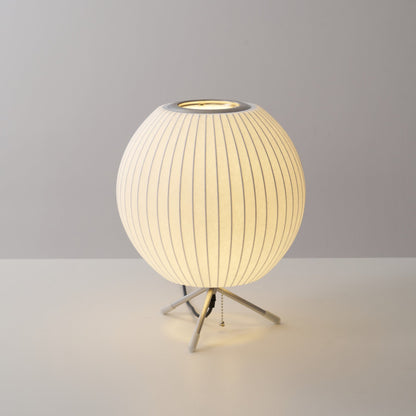 Nelson Tripod Table Lamp | Chrome & White | 4 Sizes Available