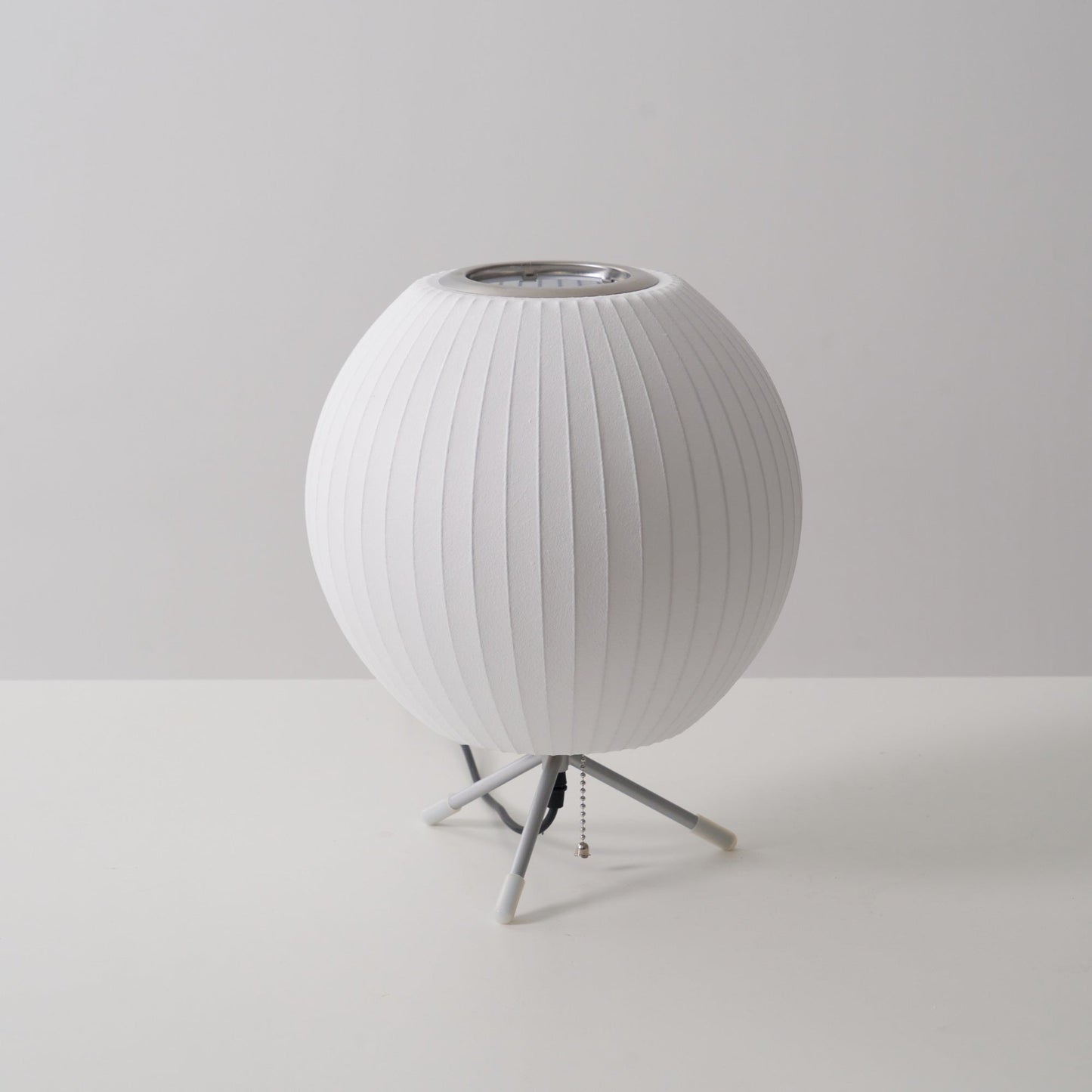 Nelson Tripod Table Lamp | Chrome & White | 4 Sizes Available