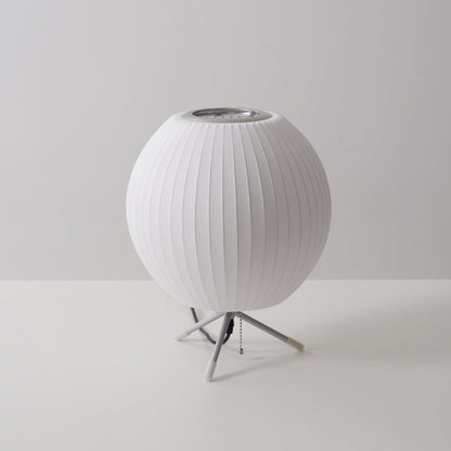 Nelson Tripod Table Lamp | Chrome & White | 4 Sizes Available