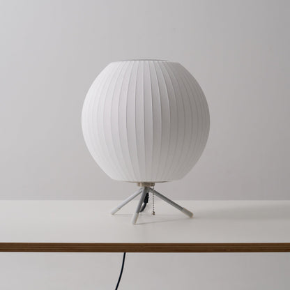 Nelson Tripod Table Lamp | Chrome & White | 4 Sizes Available