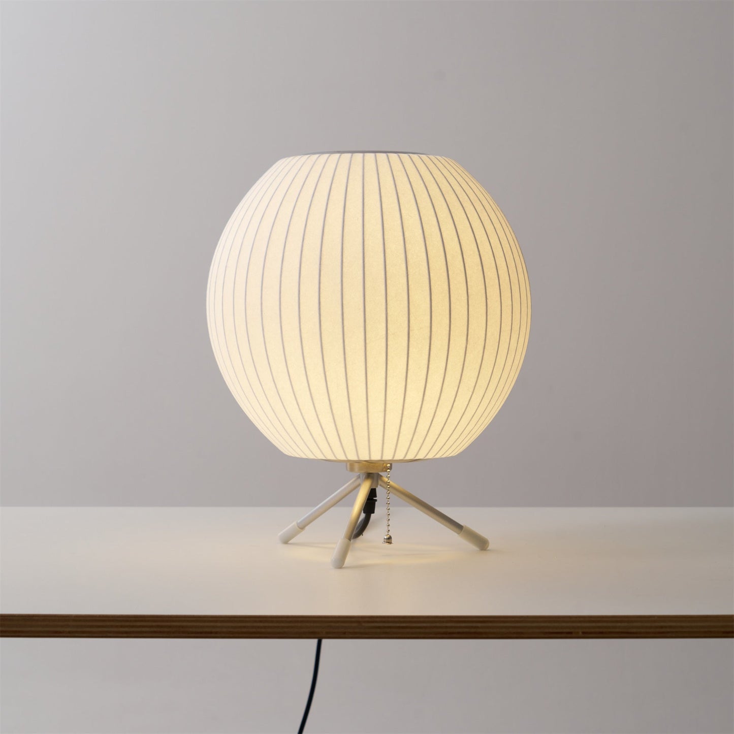 Nelson Tripod Table Lamp | Chrome & White | 4 Sizes Available