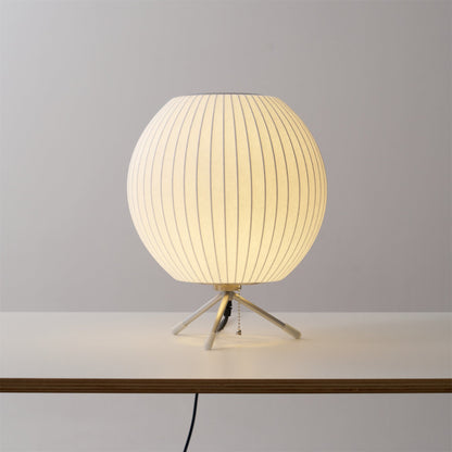 Nelson Tripod Table Lamp | Chrome & White | 4 Sizes Available