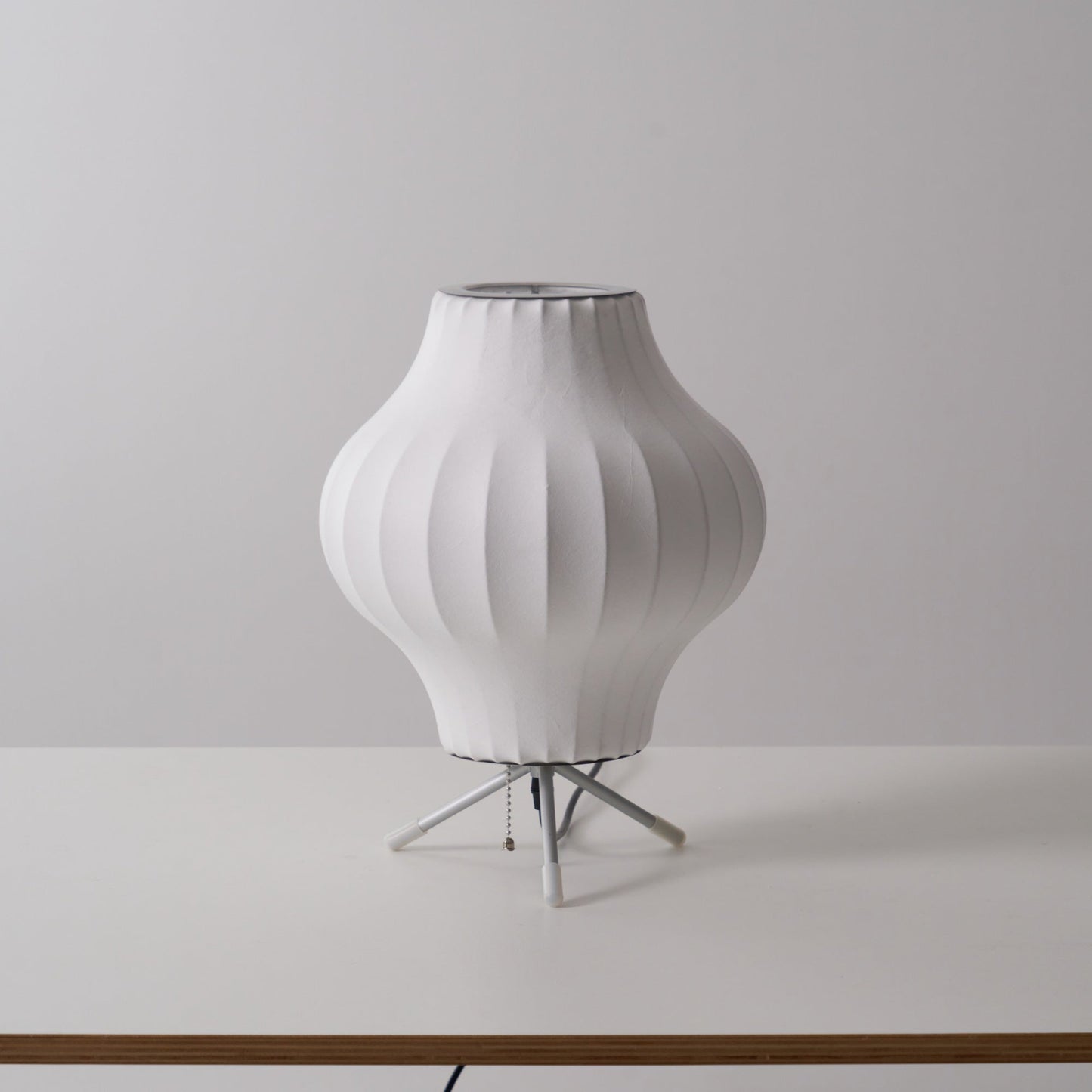 Nelson Tripod Table Lamp | Chrome & White | 4 Sizes Available
