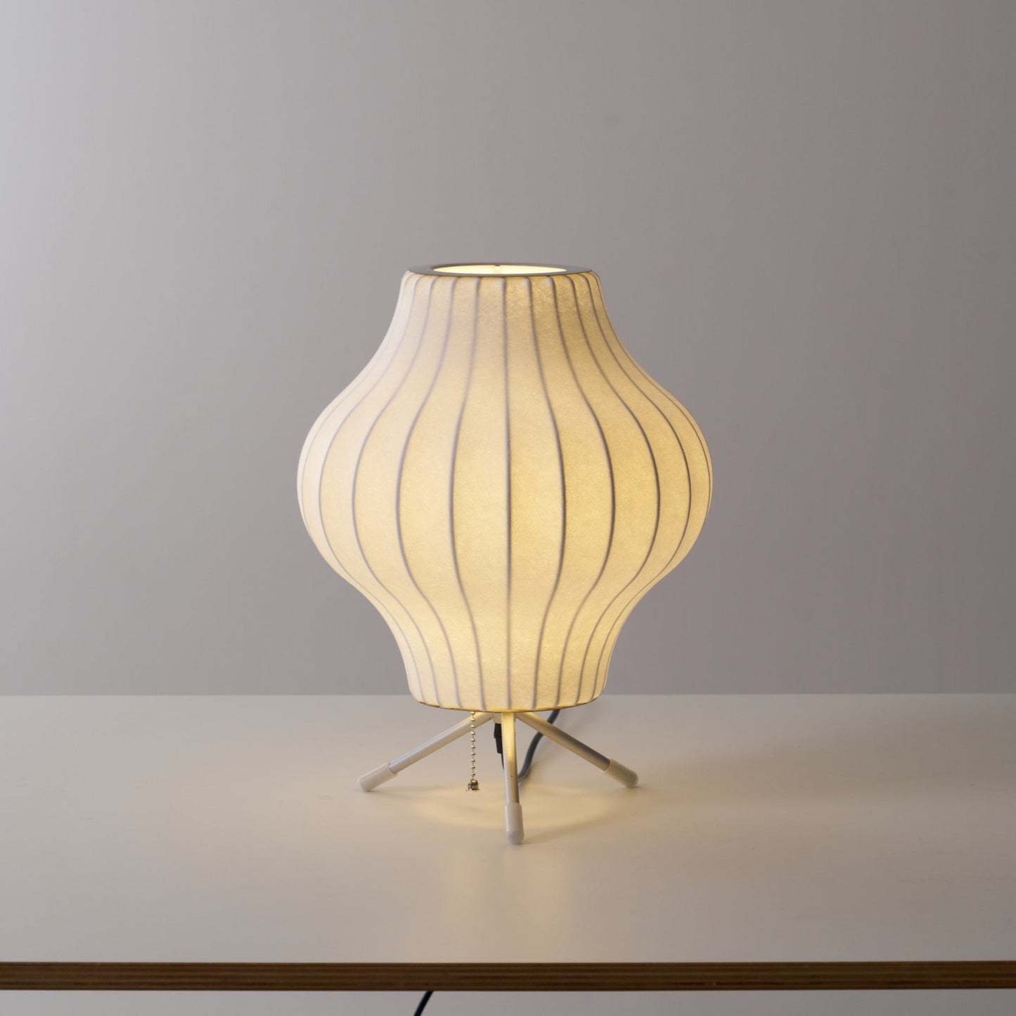 Nelson Tripod Table Lamp | Chrome & White | 4 Sizes Available