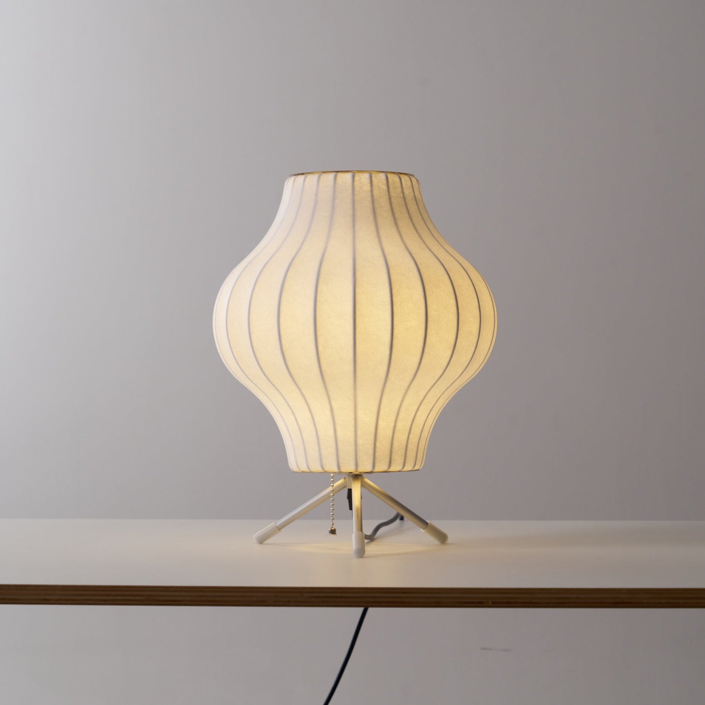 Nelson Tripod Table Lamp | Chrome & White | 4 Sizes Available
