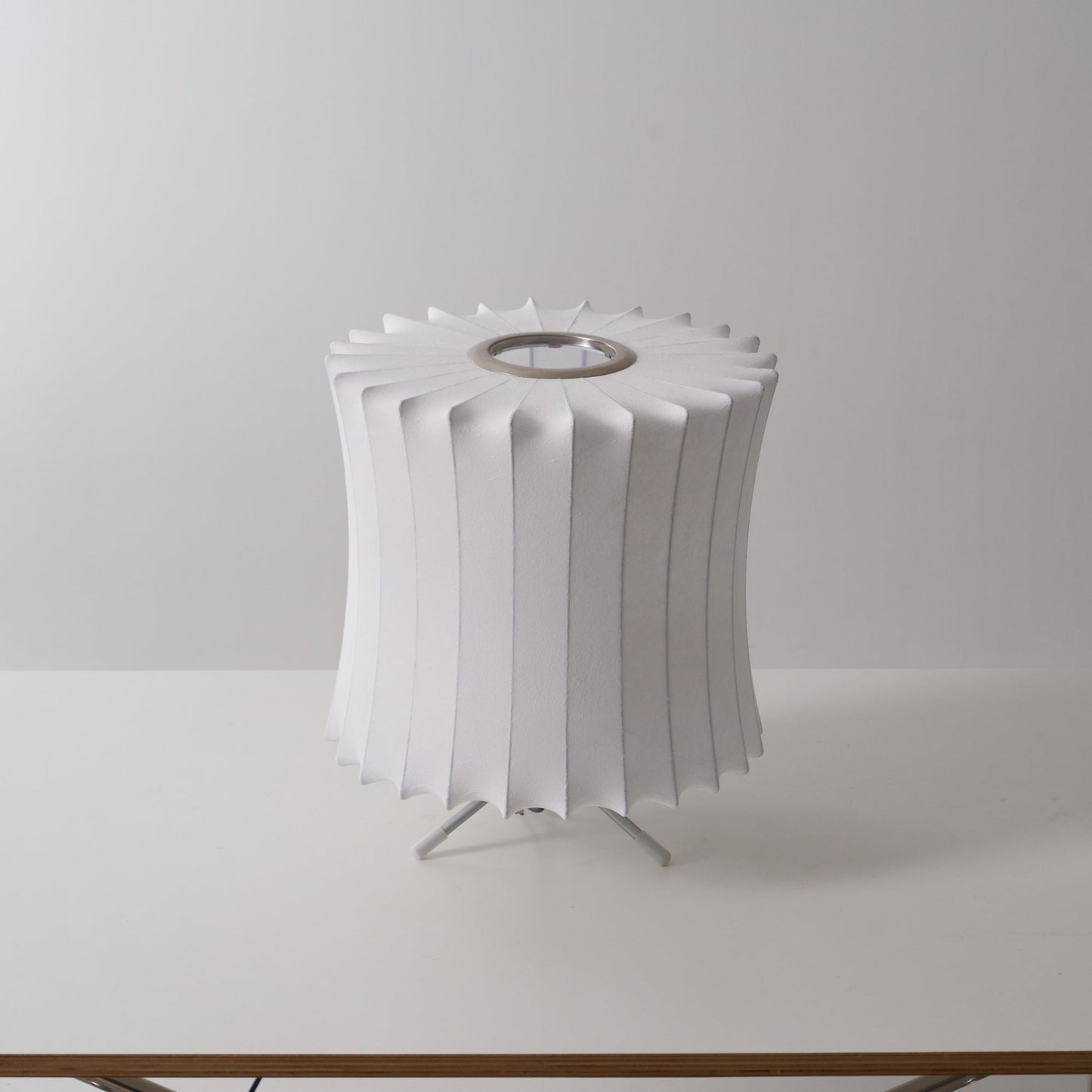Nelson Tripod Table Lamp | Chrome & White | 4 Sizes Available
